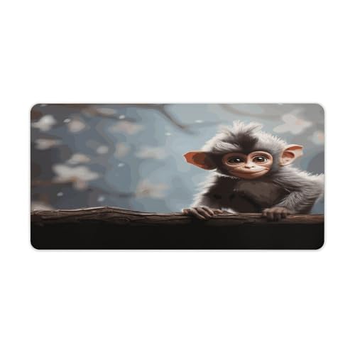 Cute Monkey Desk Mat Non-Slip Large Mouse Pad