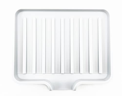 Happitasa Silicone Soap Dish Tray And Sponge Holder With Drain Chute, Pack Of 2 (White, 5.2"X4") #TOP5