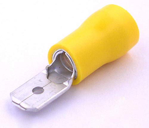 Amarillo macho toma de conectores - Toma de 20 x conectores de pala/terminales para cables - de la! Cover