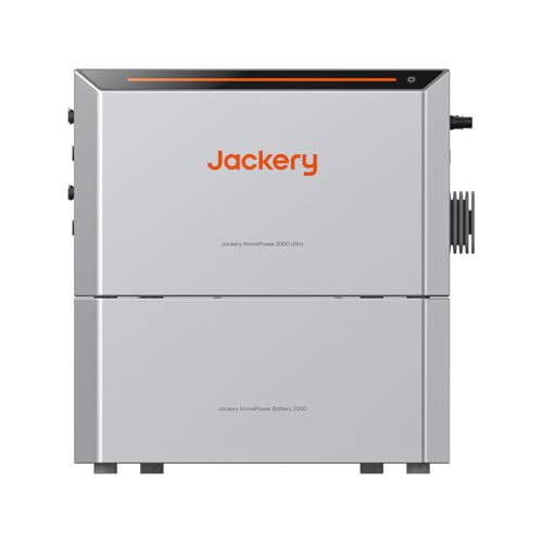 Jackery Homepower 2000 Ultra Netzgebundene Systeme, Balkonkraftwerk mit Speicher mit Zusatzakku, 2kWh 0% VAT, Dual MPPT 2800W Solareingang, erweiterbar bis 8kWh, Plug&Play, IP65