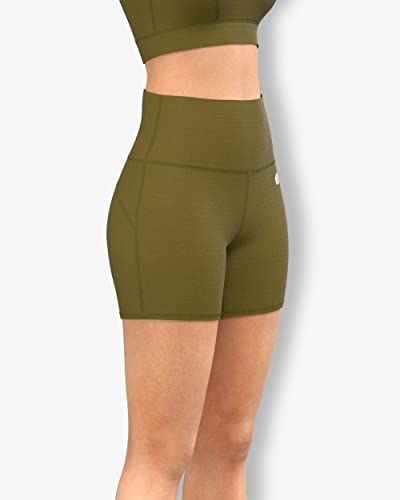 Image of Sfytt Women's 6 inch High Waist Biker Shorts - Workout Yoga Running Gym Compression Spandex Booty Shorts - Polyester Exercise