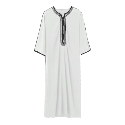Caftan musulman abaya homme robe de prière arabe traditionnelle vêtement islamique