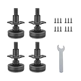 BE-TOOL 4 Set Heavy Duty Furniture Levelers,T-Nut Kit 3/8”-16 Thread, Adjustable Furniture Levelers for Cabinets Sofa Tables Chairs
