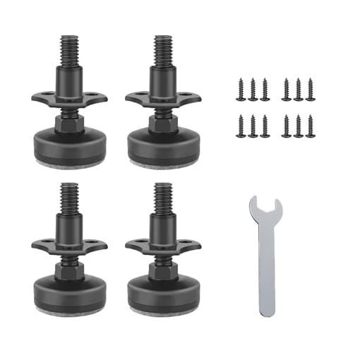 BE-TOOL 4 Set Heavy Duty Furniture Levelers,T-Nut Kit 3/8”-16 Thread, Adjustable Furniture Levelers for Cabinets Sofa Tables Chairs