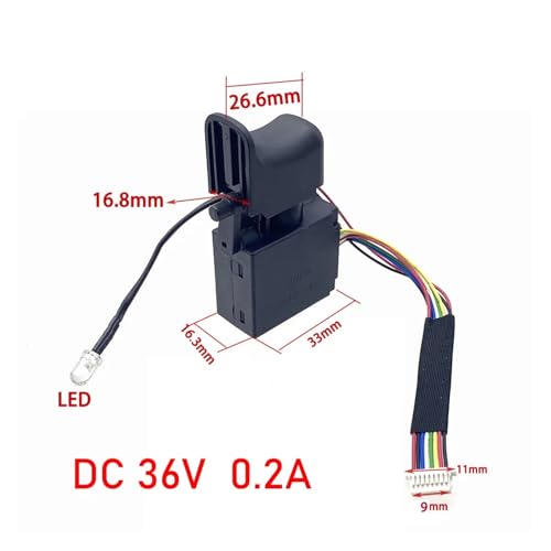 Interruptor eléctrico regulador velocidad taladro sin escobillas miniatura 3