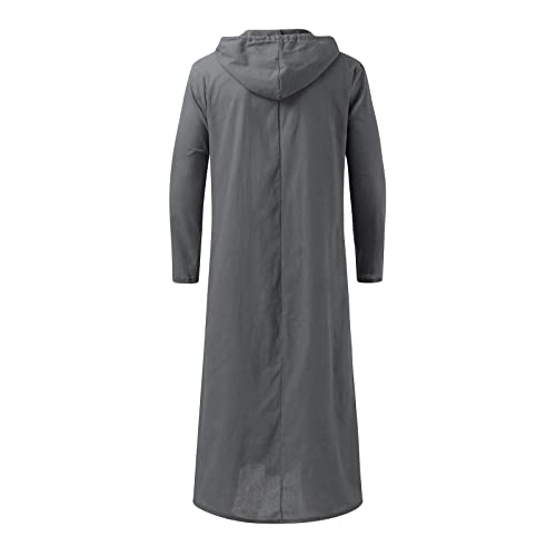 Robe chemise longue pour homme coupe ample décontractée en style kaftan arabe