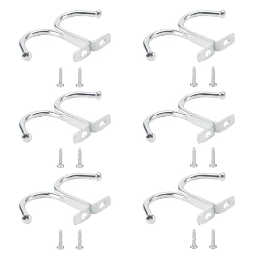 HarmonyCrafts 6Pcs Stable Heavy Duty Cupboard Fitting Cup Hooks Top Mounted Mug Shelf Hangers Metal Storage Hooks Under Shelves for Mugs, Coffee Cups