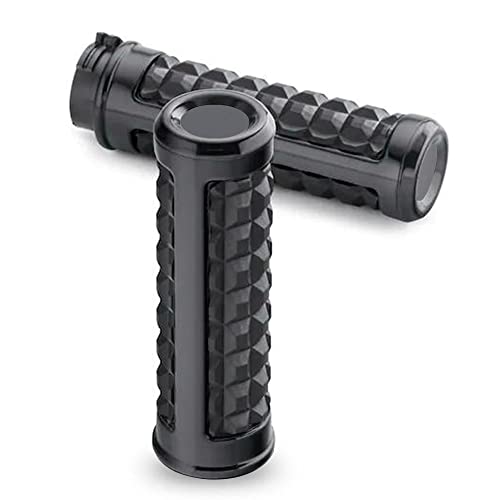 Kicry 1 Inch Motorcycle Hand Grips 25Mm Handlebar Throttle Assist Universal Compatible With Harley Davidson Honda Yamaha Suzuki Kawasaki Cruisers (Black) #TOP19