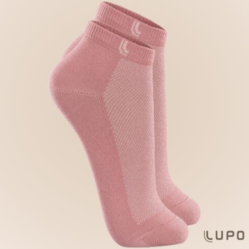 Kit 3 Pares Meias Cano Curto Branca, Rosa e Rosa escuro Lupo (BR, Alfa, M, Regular, Regular, Rosa Es