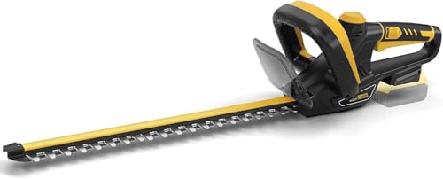 Hedge Trimmer for Dewalt 20V Battery, Cordless Hedge Trimmer with 22'' Dual-Action Blade, 1600RPM, 3/5'' Cutting Width, Rotating Handle & Dual Switch Design (Battery Not Included) (Yellow)