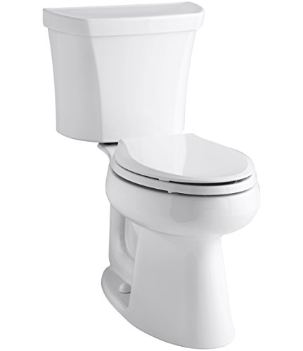 KOHLER 3989-RA-0 Highline Comfort Height Two-Piece Elongated Dual-Flush Toilet with Class Five Flush
