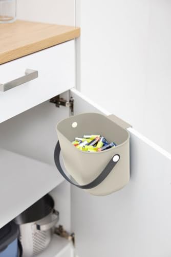 Seau à compost 3,2 l poubelle de table bio-déchets Rotho Albula marron - 2