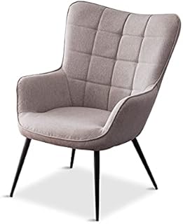 VERA FABRIC OCCASIONAL LIVING ROOM BEDROOM MODERN METAL LEGS ACCENT CHAIR ARMCHAIR w FOOTSTOOL BLUE