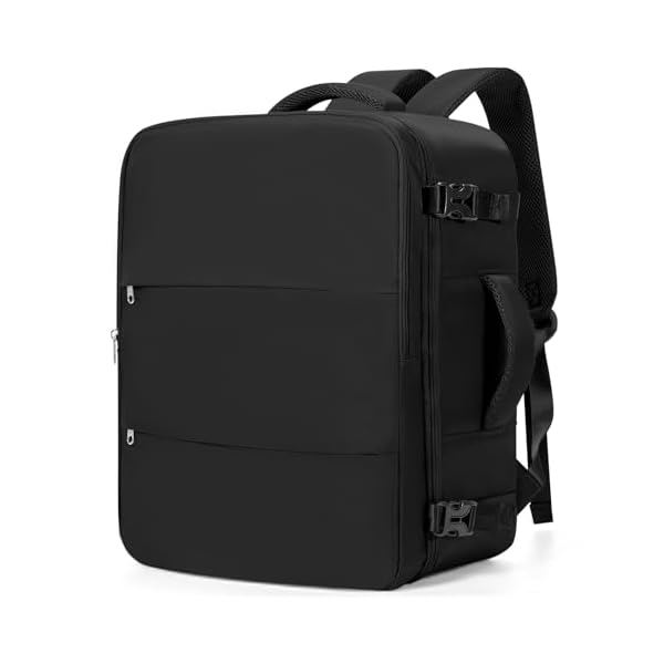 Travel Backpack For Women Men Carry on Backpack Luggage Flight Approved Personal item Travel Bag Essentials Mochila de viaje Laptop College Backpack Large Black