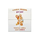 Set di 4 piastrelle in ceramica decorative, 15,2 x 15,2 cm – Chez Mon Papi tutti i calini sono ammessi grande padre, bambino, misura 30,4 x 30,4 cm)