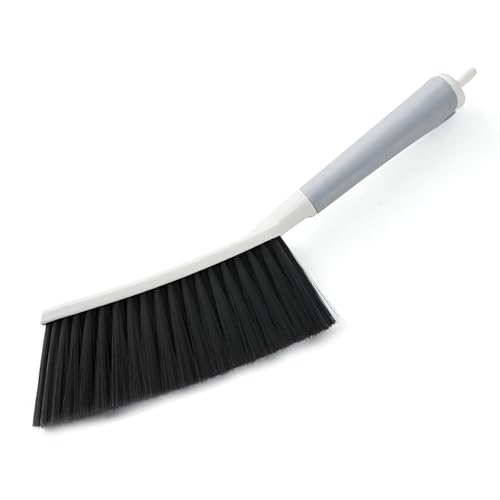 Image of Dust Removal Brush with Long Handle - Microfiber Bristles, Semi-Hard Duster for Carpet, Keyboard, Furniture, Sofa, Bed, Car, Hotel & Home - All-Purpose Cleaning Brush for Household Use (White)