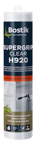 Bostik H920 Supergrip Clear - Cartucho de adhesivo híbrido 1K (300 g) 300 ml