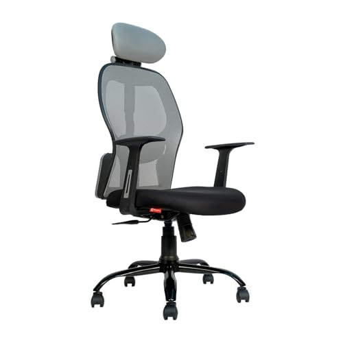 CELLBELL C100 Tauras Lite Flexy Mesh High Back Home & Office Chair/Computer Chair/Study Chair/Revolving Chair/Desk Chair for Work from Home Metal Base Seat Height with 3 Years Warranty (Dark Grey)