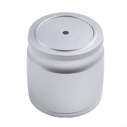 Feeshoppher 58 mm aluminiumlegering kaffedoseringskopp med lock och enkelörat espresso portafilter tratt tillbehör för exakt kaffe marköverföring i hem kök kafé och mjölk te shop (silver)