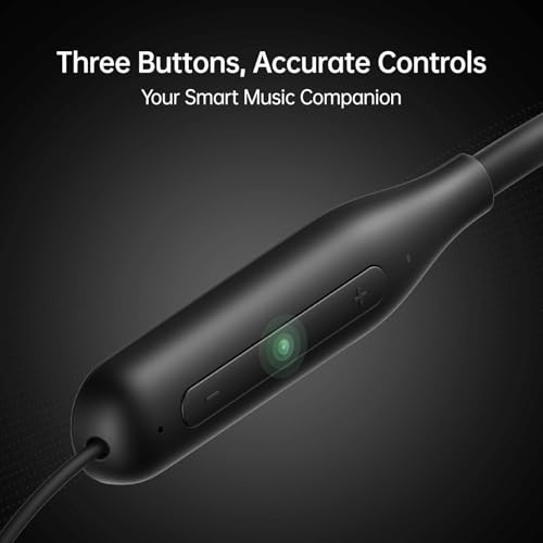 Image of Wireless BT WA 341 for Oppo Reno11 Original Sports Bluetooth CV Wireless Earphone with Deep Bass and Neckband Hands-Free Calling inbuilt with Mic,Hands-Free Call /Music (341W,CB11,BLK)