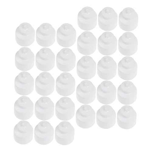 BATHVEVE 30pcs Leakproof Sports Water Bottle Caps Push-button Easy Pull Reusable Replacement Lids for Drinking Bottles Compatible with Portable Beverage Accessories