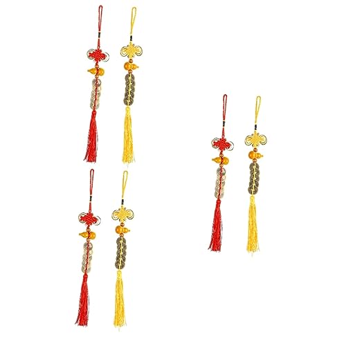 Pièces de monnaie chinoises Feng Shui FCXDMY, lot de 6 pendentifs de nœuds faits main pour la maison