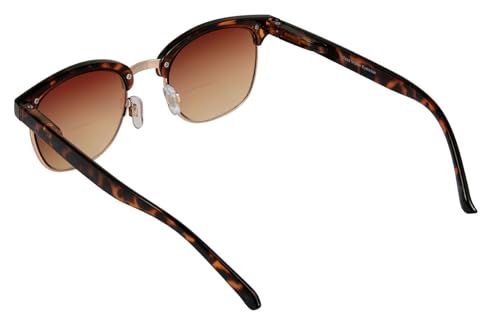 'The Executive' Classic Semi-Rimless Bifocal Reading Sunglasses for Men and Women Featuring Spring Hinges3