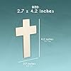 Juvale Unfinished Wooden Crosses for Crafts - Paintable Flat Unfinished Wood Crosses for Sunday School Crafts & Kids - Customizable Wooden Cross Blanks - Pack of 25, 2.7 x 4.2 in #3