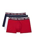 HOM Herren French #2 Boxer Briefs 3p Unterwäsche, Set mit 3: Marineblau + Weiß + Rot, M