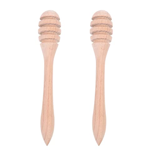 Cabilock Simple Wooden Honey Stirrer Honey Wand Supplies Sticks Set Household Tableware