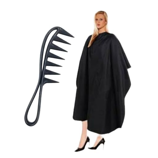 Professional Salon Hair Cutting Cape with Adjustable Neck Closure, Black-image-45