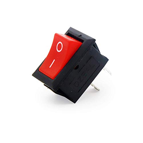 Image of Electronic spices Small Mini Boat Snap-in 2-Pin Plastic On /Off Rocker Switch Button (100psc) (RED)