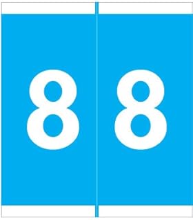 Doctor Stuff - File Folder Labels, Number 8, Barkley FNAVM Match - AVNM Series Chart Stickers, Blue, 1-11/16 x 1-1/2", #8, 500/Roll