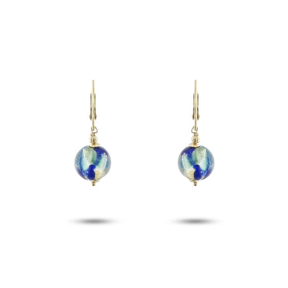 Venetiaurum - Pendientes con Esferas de Cristal de Murano Originales y Plata 925 - Joya Made In Italy Certificada