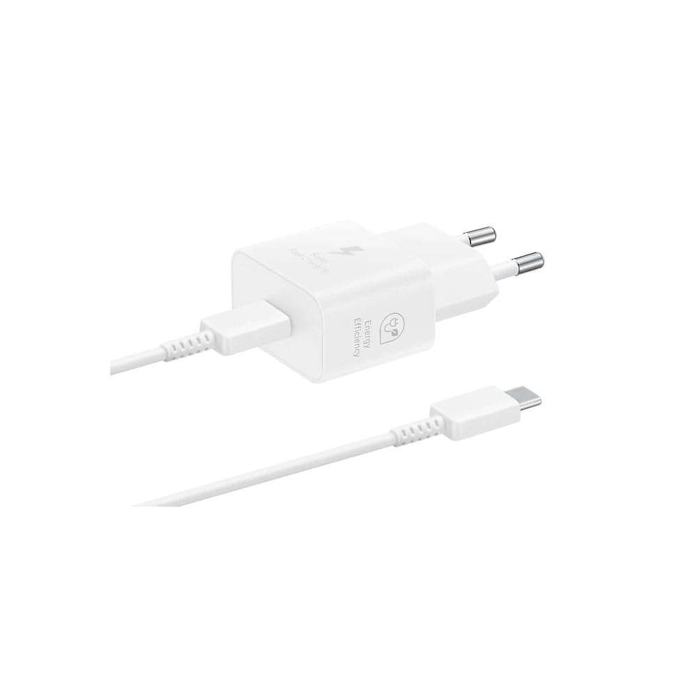 Samsung 25 Watt Şarj Adaptörü + Kablo Seti, Beyaz