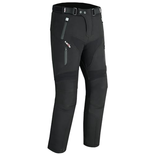 LOVO - Pantalones Softshell Moto - Pantalon Moto Hombre y Mujer - Ropa Moto Segura - Pantalones de Moto Unisex - Confort Softshell, Estilo (FR/ES, Letras, XL, Regular, Regular)