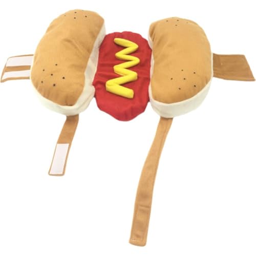 Lpitoy Halloween Pet Dress Up Kostüm Hot Dog Shaped Dackel Wurst Einstellbare Cosplay DRE Kleidung Hund J9b2 Warm Für Welpen Lustig