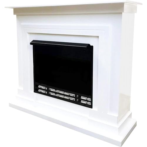 Kaminbau Mierzwa Berlin Decorative Fireplace Console White Matt Suitable for Fireplace Inserts