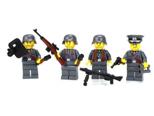 Battle Brick Collectible 1.6 Inches Tall Historical WW2 Soldiers Squad Collectible Minifigures | Genuine Military Minifig | Printed in the USA | Great Gift for Teen to Adult AFOL