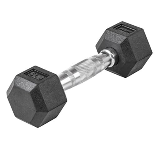 Image of Lifeline Fitness Hex Dumbbells, Rubber Wrapped Hex Dumbbells, Premium Quality, Ergonomic Knurled Handle, Dumb Bells for Exercise, Home Gym Exercise Weights