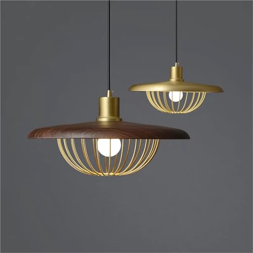 Luces Modernas LED con Accesorio de Jaula y Madera para Iluminación Eficiente 5