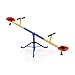 HONEY JOY Kids Seesaw Teeter Totter, 2-Person Heavy Duty Metal Playground Equipment for Backyard, 360 Degree Rotation Fun for Toddlers Boys Girls Age 3-8, Teeter Totter for Kids Outdoor(Metal Blue)