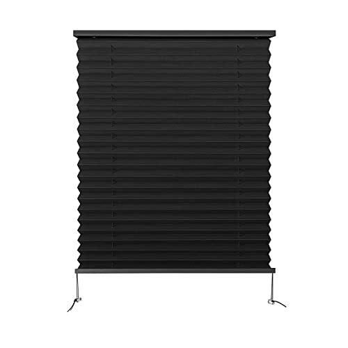 Dulepax RV Blinds,RV Pleated Shades,RV Blinds Pleated Shades, 20' W x 24' L Black RV Window...