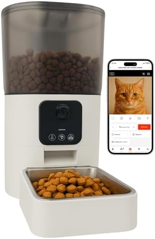 Comedero Automático con Cámara | Alimenta y Observa a tu Mascota Desde el Móvil | Control y Tranquilidad