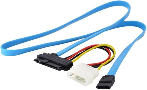 ISTARCOMPUTER Cavo adattatore SAS SFF-8482 (29 pin) a SATA a 22 pin con alimentazione Molex IDE a 4 pin - Connettore per disco rigido SAS a controller compatibile SAS - Trasferimento 6 Gbps