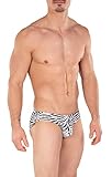 Gary Majdell Sport Mens Zebra Print Counter Pouch Bikini Swimsuit Size Medium