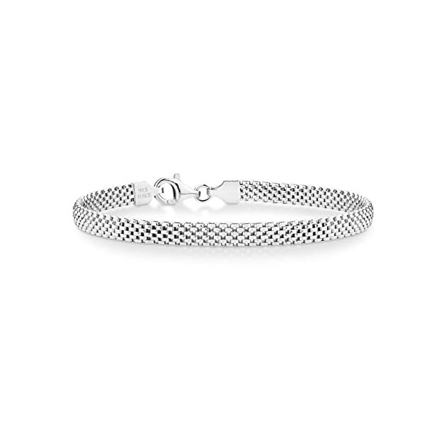 Miabella-925-Sterling-Silver-Italian-5mm-Mesh-Link-Chain-Bracelet-for-Women-65-7-75-8-Inch-Made-in-Italy Miabella 925 Sterling Silver Italian 5mm Mesh Link Chain Bracelet for Women, Made in Italy (7.5 Inches)