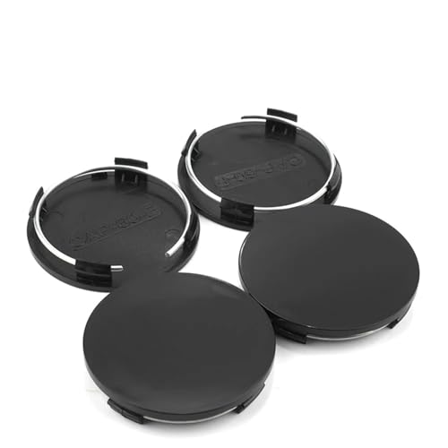 Cache-moyeux centraux 59,5 mm en ABS chromé plat pour jantes de voiture (Lot de 4)