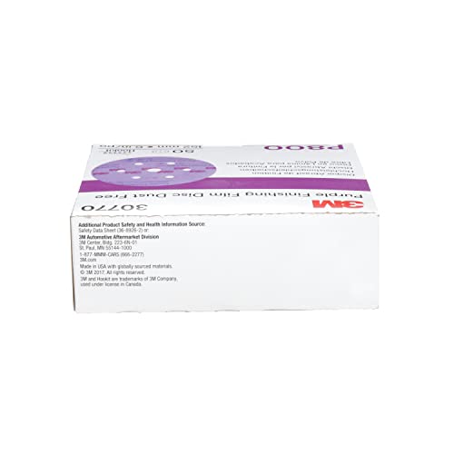 Image of 3M 30770 Hookit Purple 6 inch P800 Grit Dust-Free Finishing Film Disc