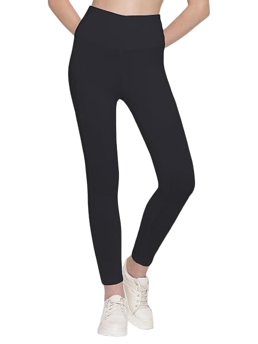 JUKEBOXLong Line Tights Super High Rise 25” for Women's - Stretchy, Yoga Pants, Workout Leggings, Comfort Fit with Pocket